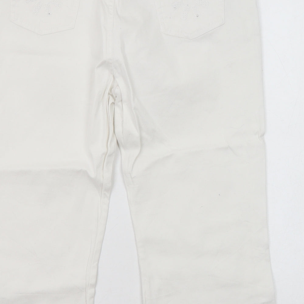 Stephen Womens White Cotton Cropped Jeans Size 30 in Regular Zip