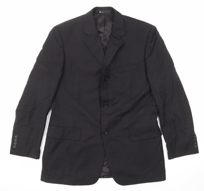 Mens UK Size 40 BHS Regular Black Suit Jacket
