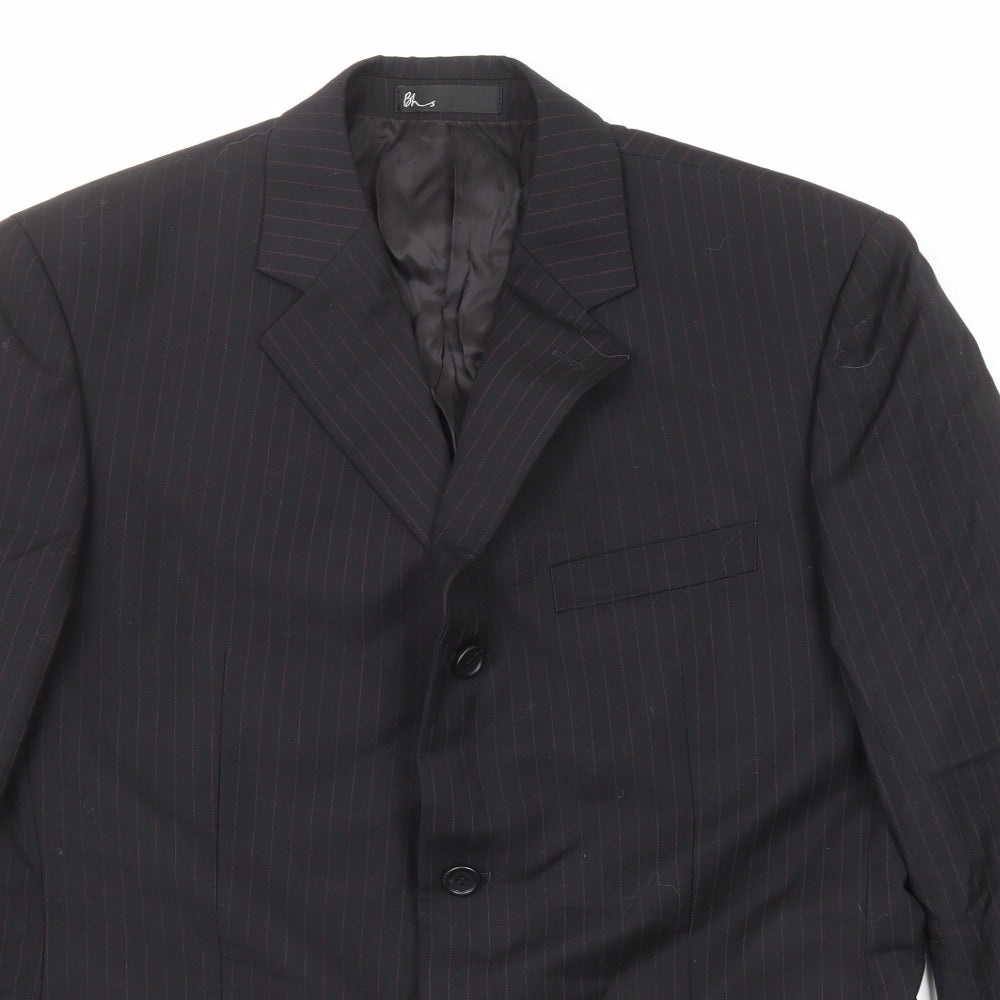 Mens UK Size 40 BHS Regular Black Suit Jacket
