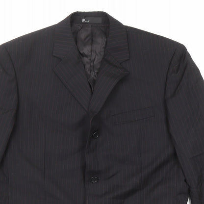 Mens UK Size 40 BHS Regular Black Suit Jacket