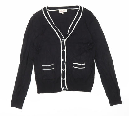 Womens UK Size 12 Louche Black Cardigan Jumper