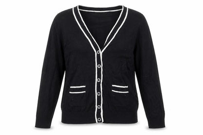 Womens UK Size 12 Louche Black Cardigan Jumper