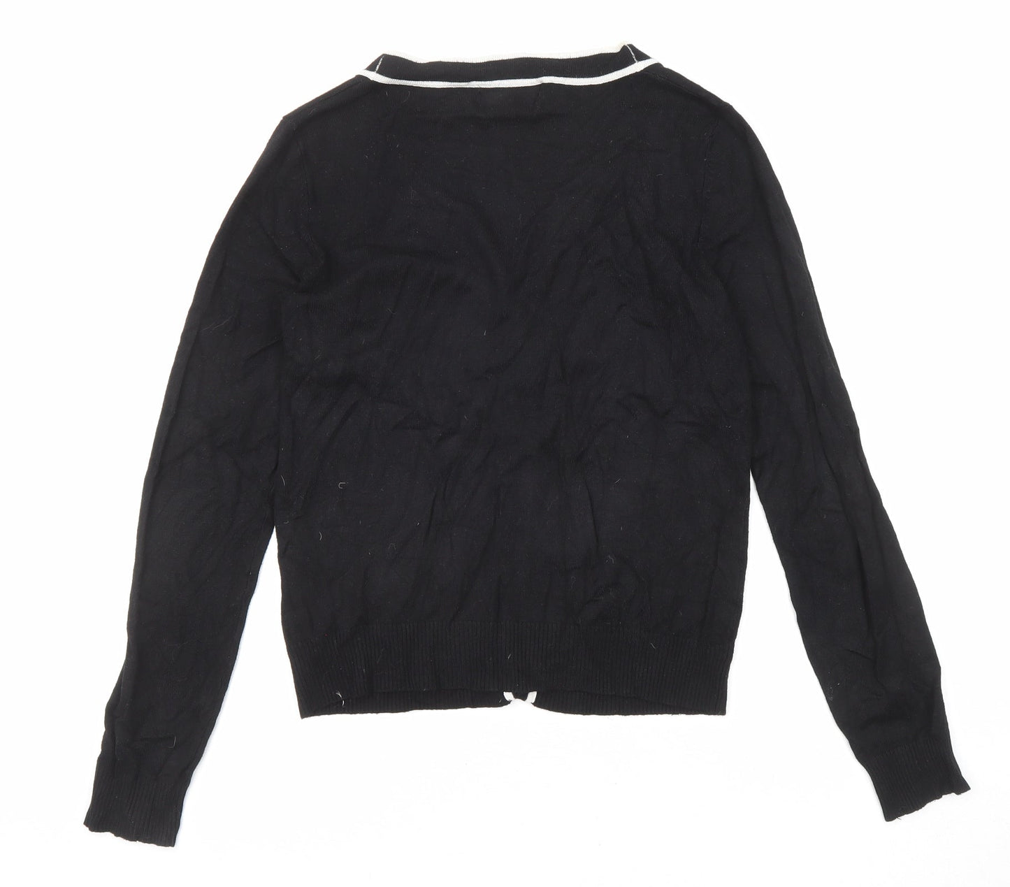 Womens UK Size 12 Louche Black Cardigan Jumper