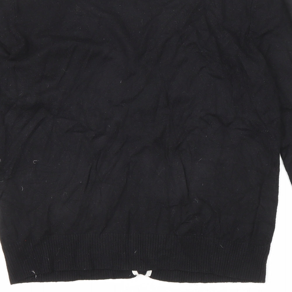 Womens UK Size 12 Louche Black Cardigan Jumper