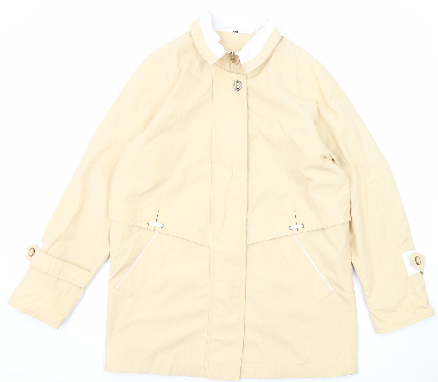 Berkertex Womens Ivory Jacket Coat Size 10 Zip