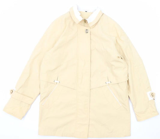 Berkertex Womens Ivory Jacket Coat Size 10 Zip