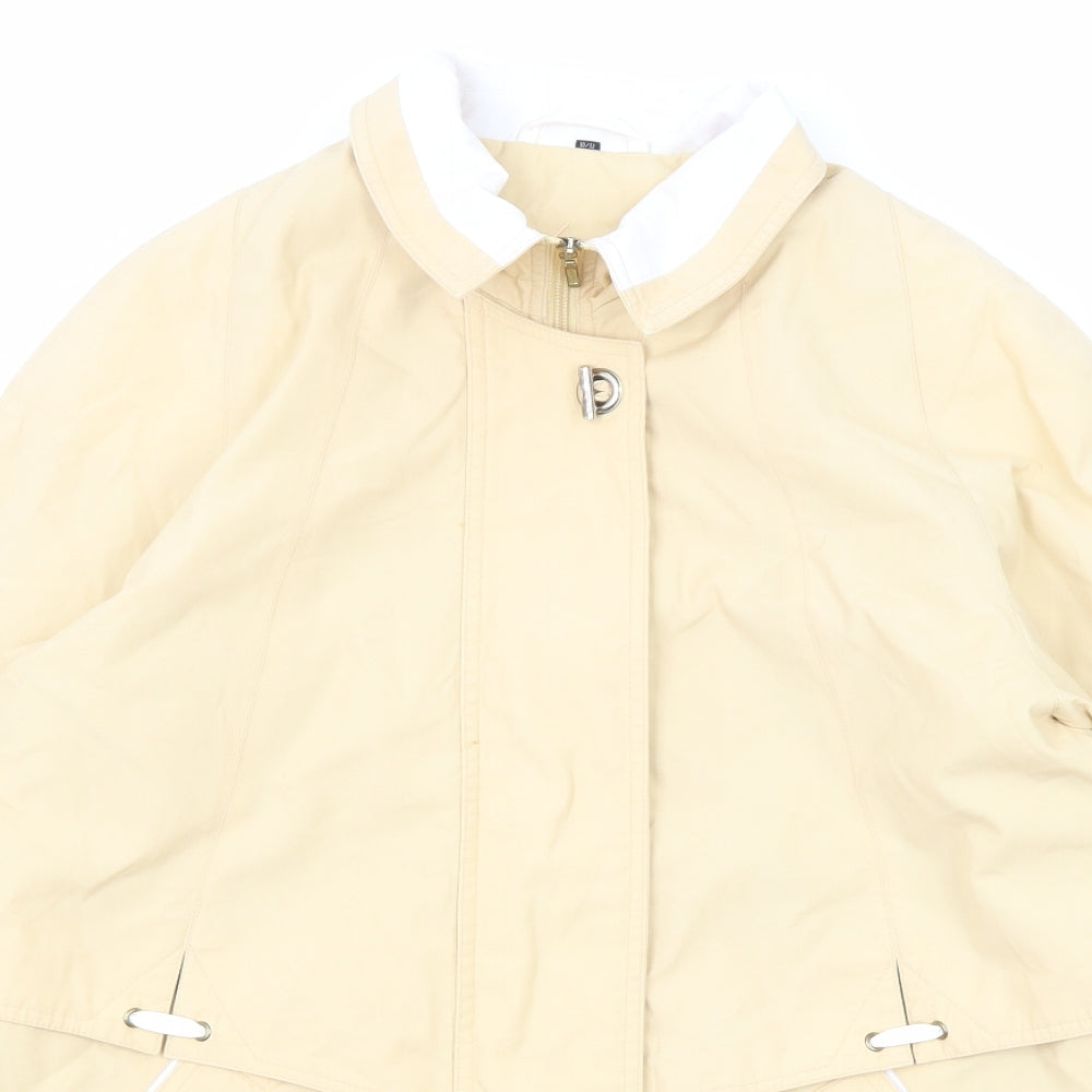 Berkertex Womens Ivory Jacket Coat Size 10 Zip