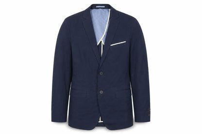 Sonny Bono Mens Blue Cotton Jacket Suit Jacket Size 50 Regular