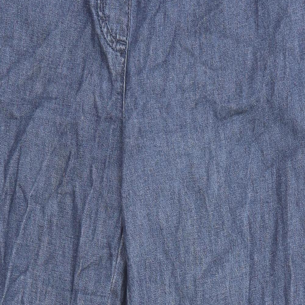 Damart Womens Blue Cotton Tapered Jeans Size 12 L26 in Regular