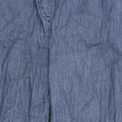 Damart Womens Blue Cotton Tapered Jeans Size 12 L26 in Regular