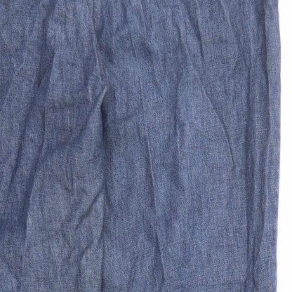 Damart Womens Blue Cotton Tapered Jeans Size 12 L26 in Regular