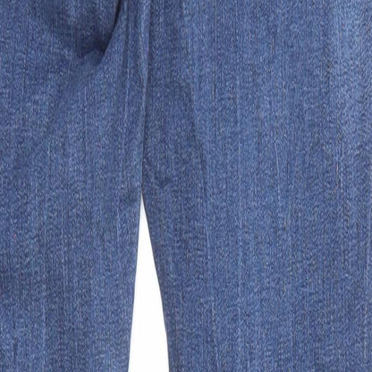 Denim & Co. Womens Blue Cotton Skinny Jeans Size 10 L31 in Regular Zip