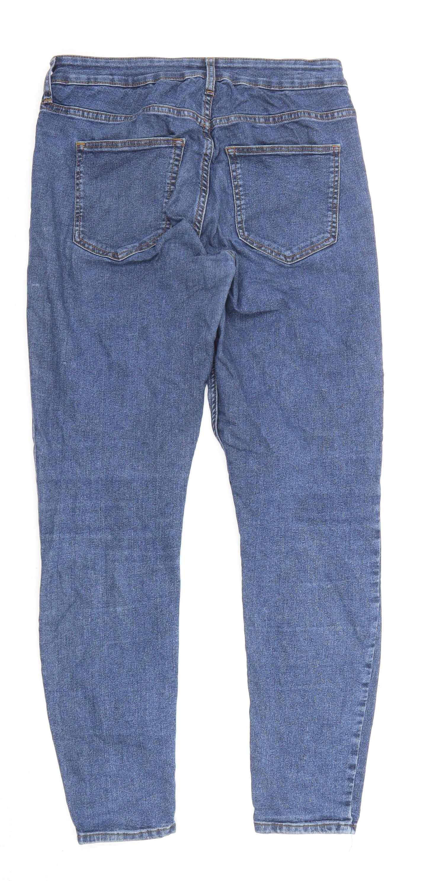 Womens UK Size 27 in H&M Regular Fit Skinny Blue Jeans