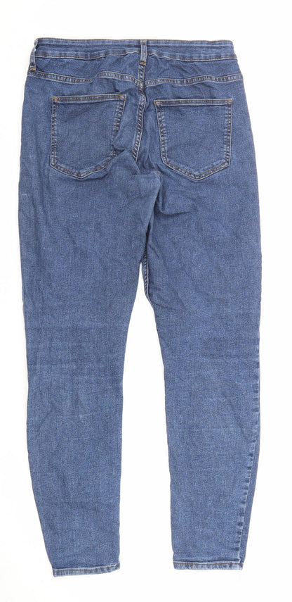 Womens UK Size 27 in H&M Regular Fit Skinny Blue Jeans