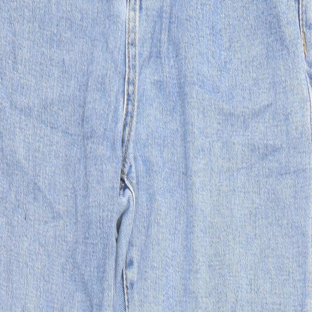 Womens UK Size 8 Momokrom Regular Fit Straight Blue Jeans