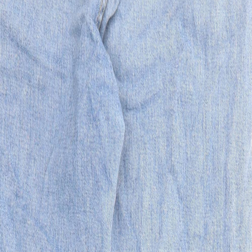 Womens UK Size 8 Momokrom Regular Fit Straight Blue Jeans