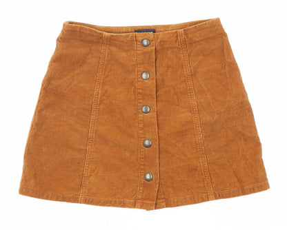 Womens UK Size 8 Topshop A-Line Corduroy Skirt