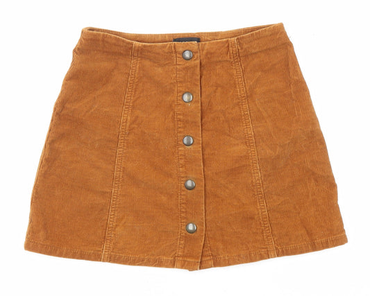 Womens UK Size 8 Topshop A-Line Corduroy Skirt
