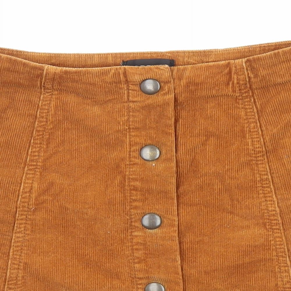 Womens UK Size 8 Topshop A-Line Corduroy Skirt