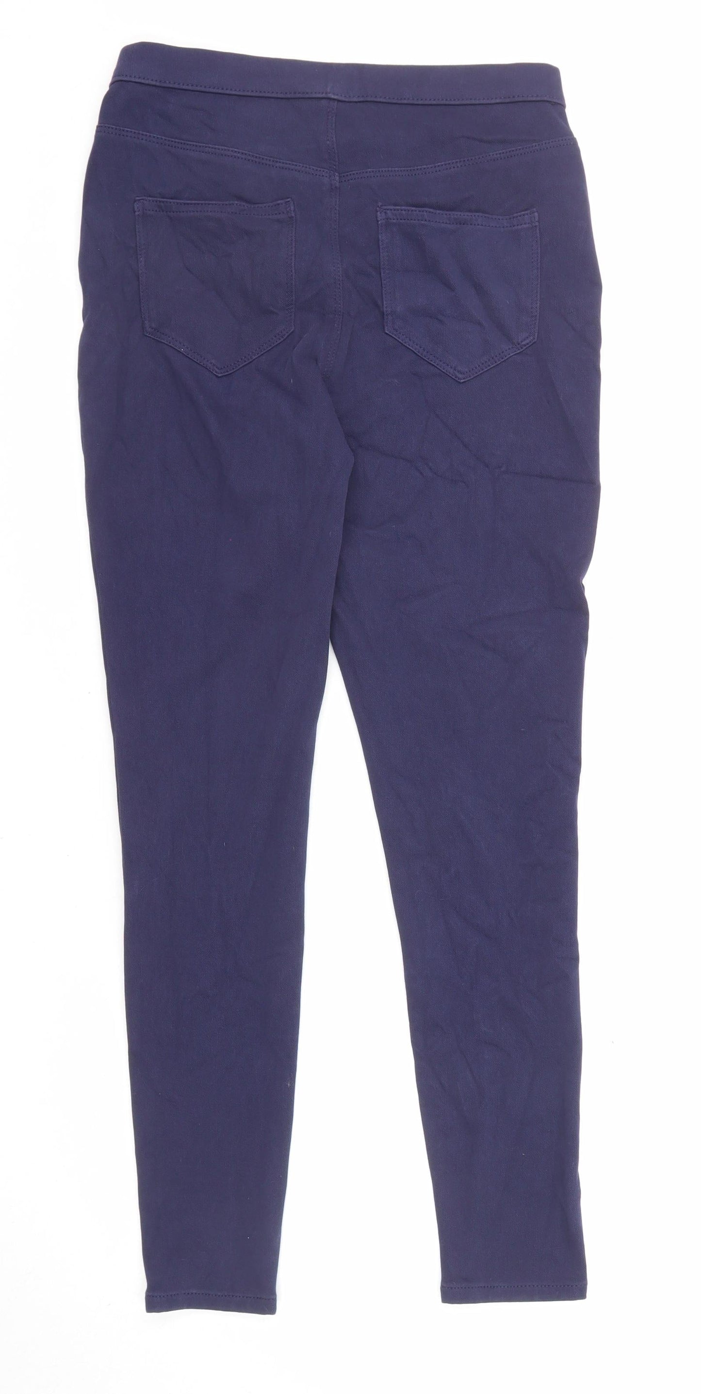 George Womens Blue Cotton Skinny Jeans Size 10 L26 in Regular