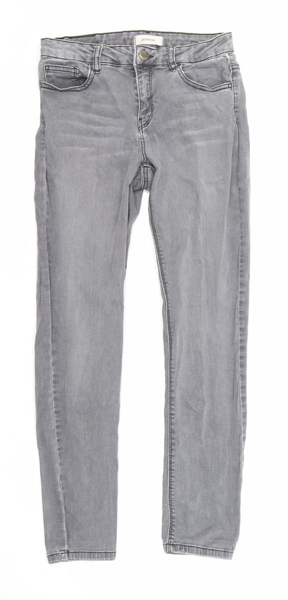 Womens UK Size 8 Pimkie Regular Fit Skinny Grey Jeans