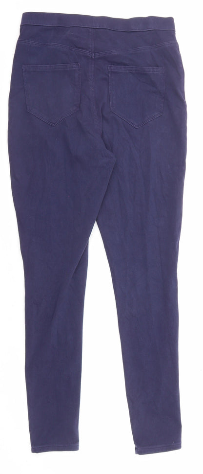 George Womens Blue Cotton Skinny Jeans Size 10 L28 in Regular