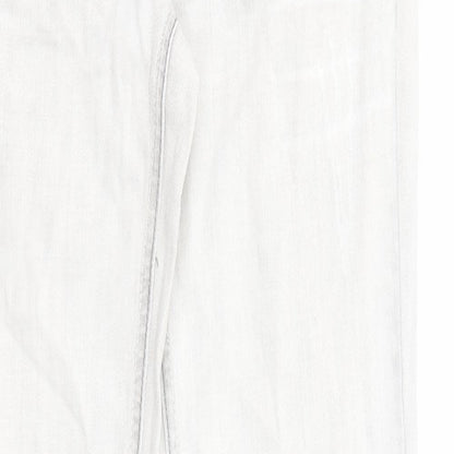 Cache Cache Womens Grey Cotton Straight Jeans Size 30 in L31 in Regular Zip