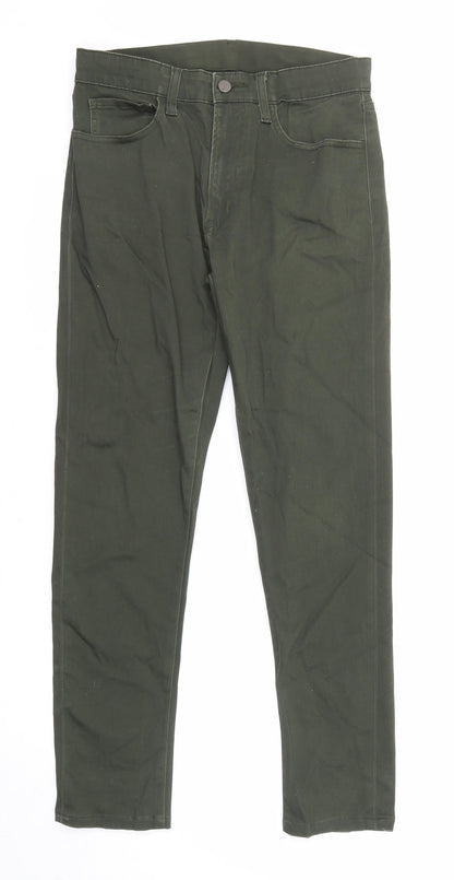 Uniqlo Womens Grey Cotton Straight Jeans Size 27 in L27 in Regular Zip