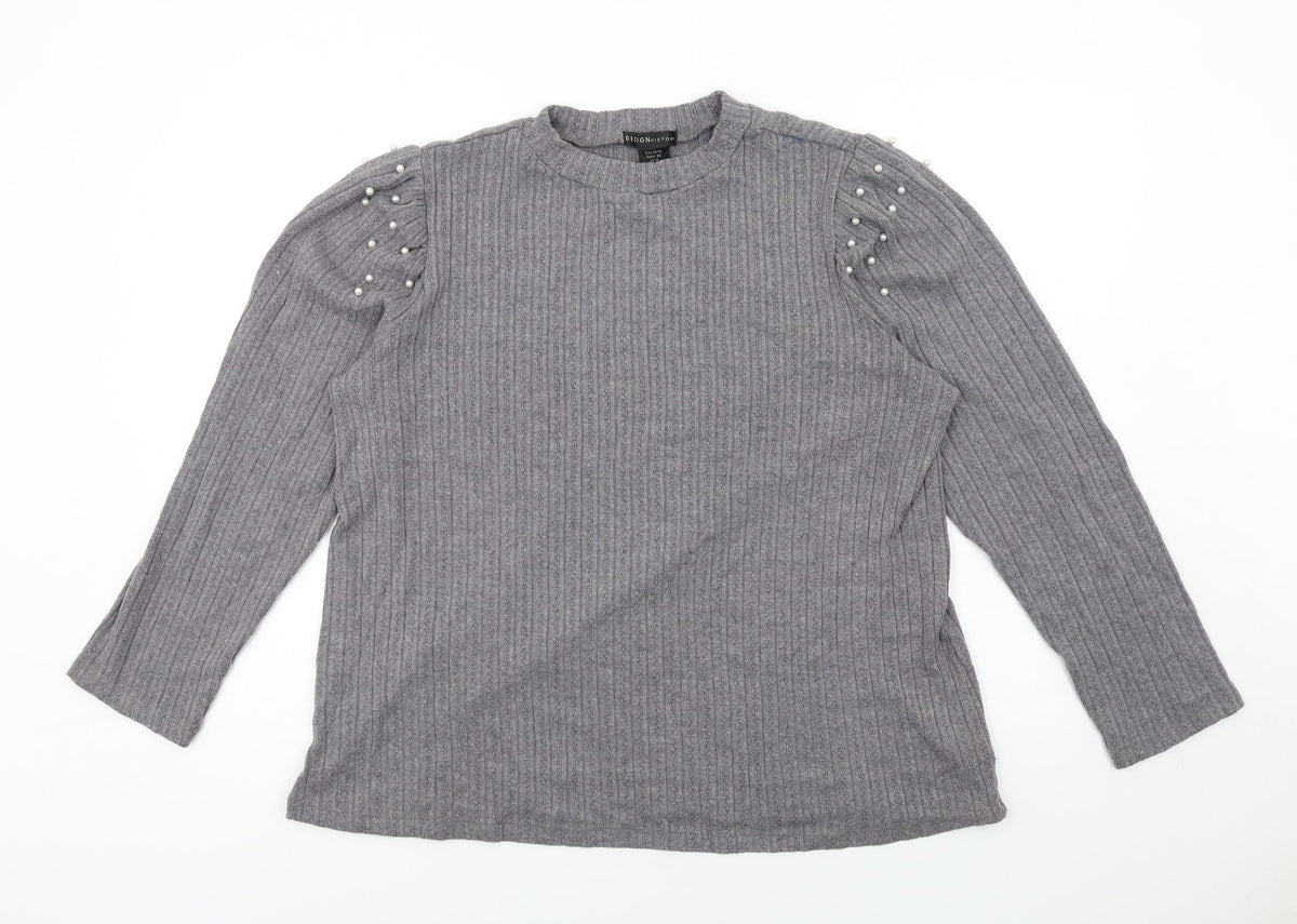 Womens UK Size 20 Design History Grey Pullover Jumper