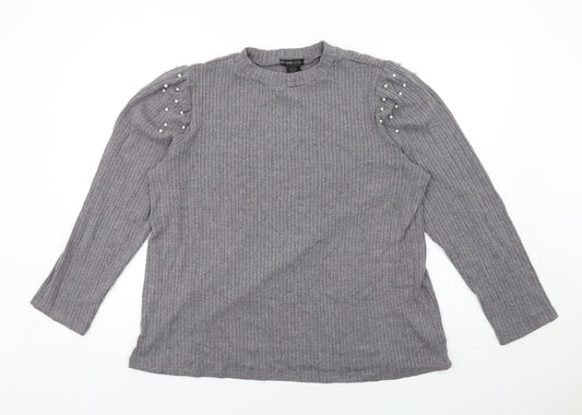 Womens UK Size 20 Design History Grey Pullover Jumper