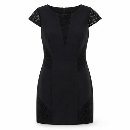 TOKITO Womens Black Polyester Shift Size 12 Round Neck Zip