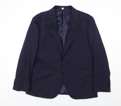 Mens UK Size 42 Marks and Spencer Regular Blue Suit Jacket