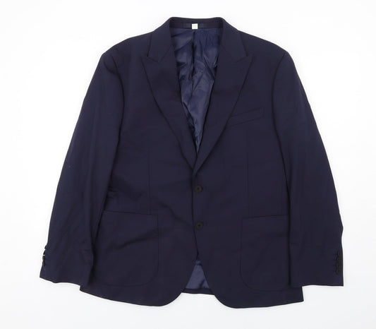 Mens UK Size 42 Marks and Spencer Regular Blue Suit Jacket