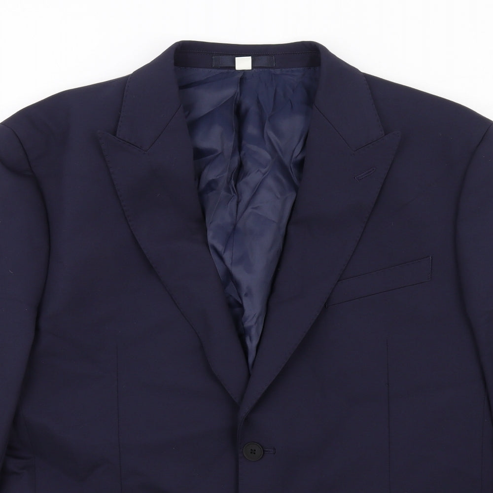 Mens UK Size 42 Marks and Spencer Regular Blue Suit Jacket