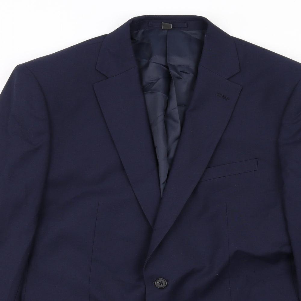Mens UK Size 44 Marks and Spencer Regular Blue Suit Jacket