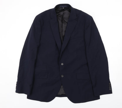 Mens UK Size 42 Marks and Spencer Regular Blue Suit Jacket