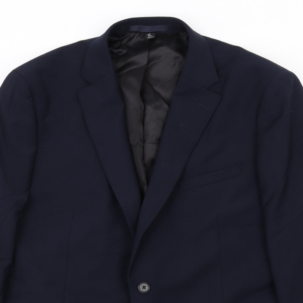 Mens UK Size 42 Marks and Spencer Regular Blue Suit Jacket