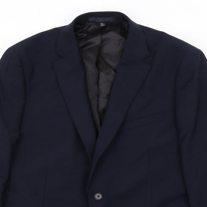 Mens UK Size 42 Marks and Spencer Regular Blue Suit Jacket