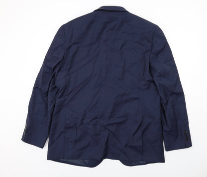 Mens UK Size 46 Marks and Spencer Regular Blue Suit Jacket