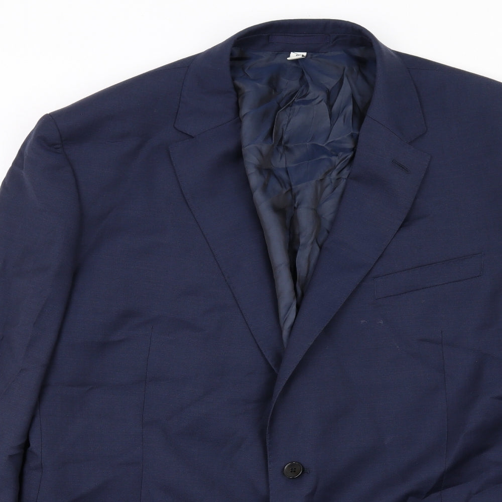 Mens UK Size 46 Marks and Spencer Regular Blue Suit Jacket