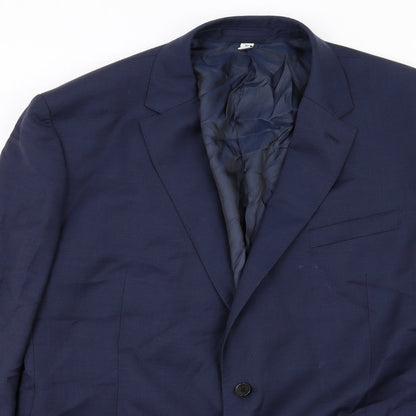 Mens UK Size 46 Marks and Spencer Regular Blue Suit Jacket