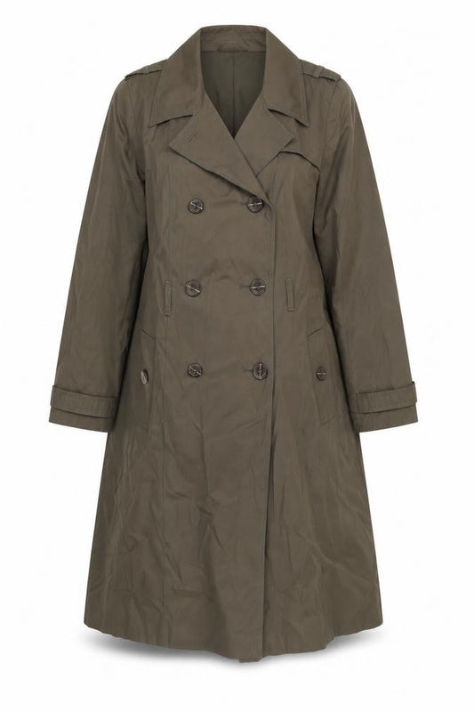 Womens UK Size 14 Debenhams Green Overcoat