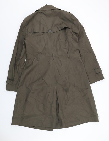 Womens UK Size 14 Debenhams Green Overcoat