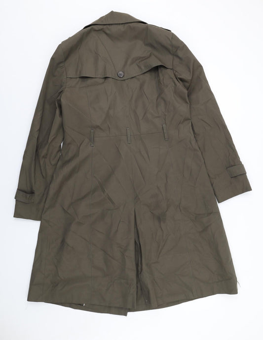 Womens UK Size 14 Debenhams Green Overcoat