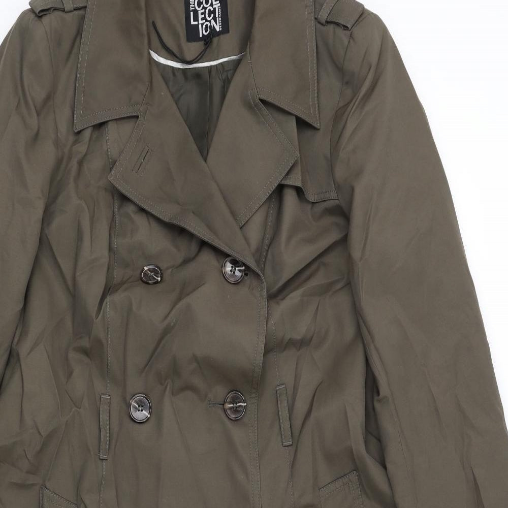Womens UK Size 14 Debenhams Green Overcoat
