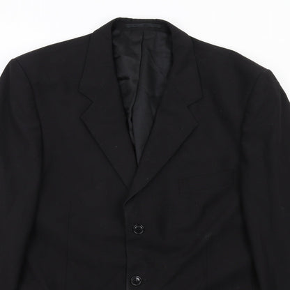 Mens UK Size 42 Copperstone Regular Black Suit Jacket