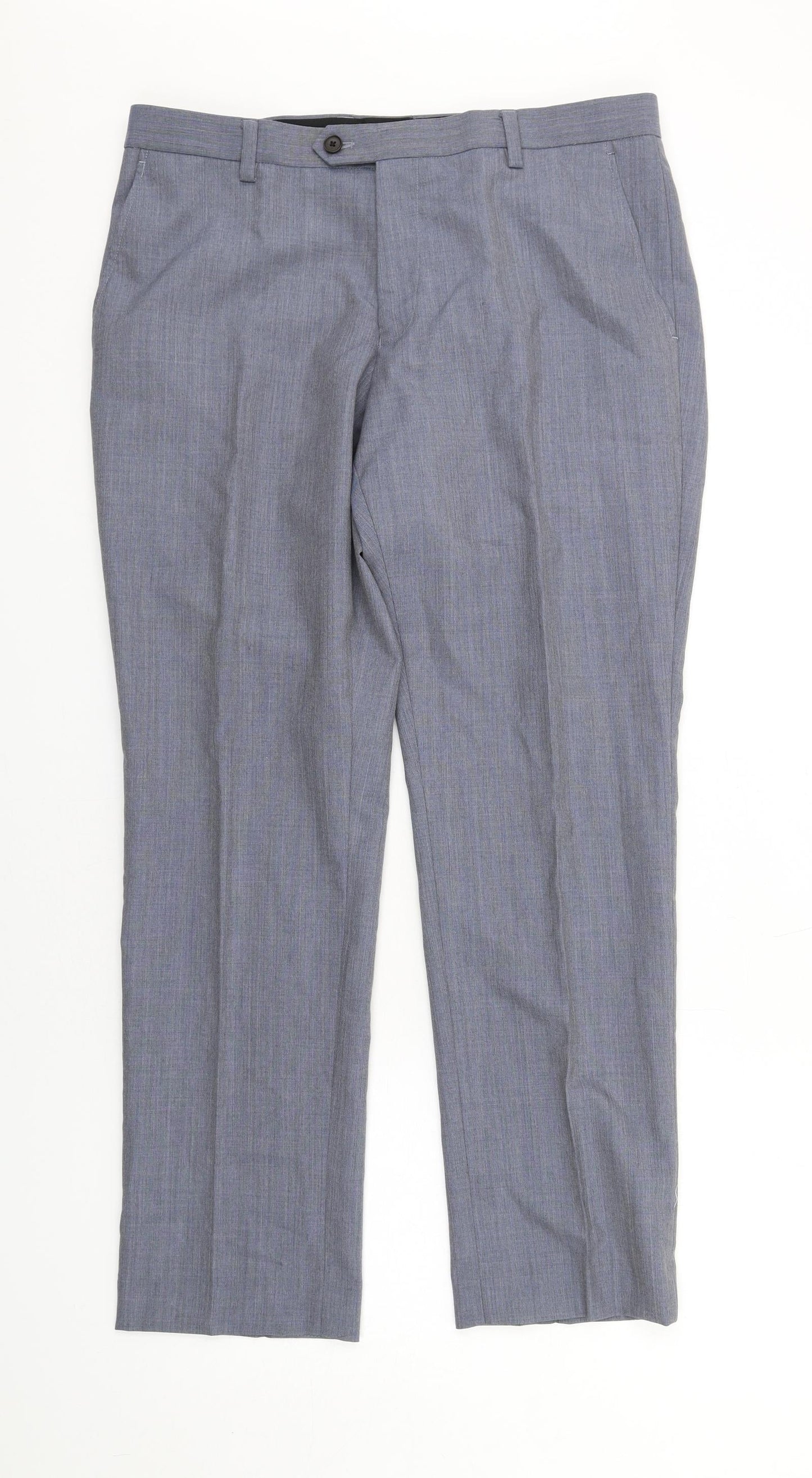 Womens UK Size 34 NEXT Regular Fit Dress Pants Blue Trousers