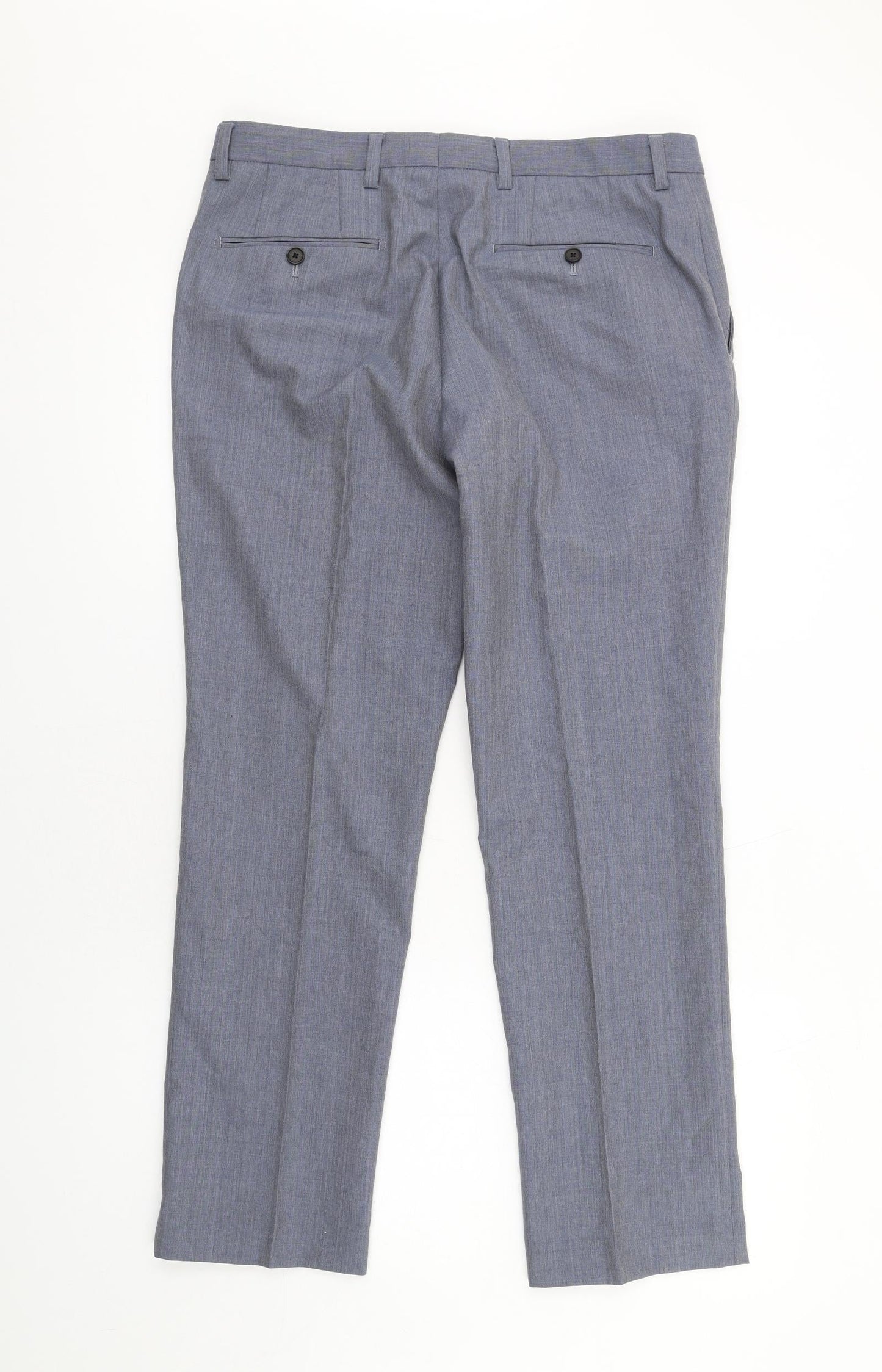 Womens UK Size 34 NEXT Regular Fit Dress Pants Blue Trousers