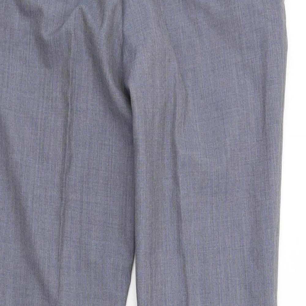 Womens UK Size 34 NEXT Regular Fit Dress Pants Blue Trousers