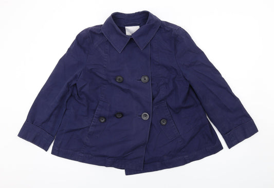 John Lewis Womens Blue Jacket Size 12 Button